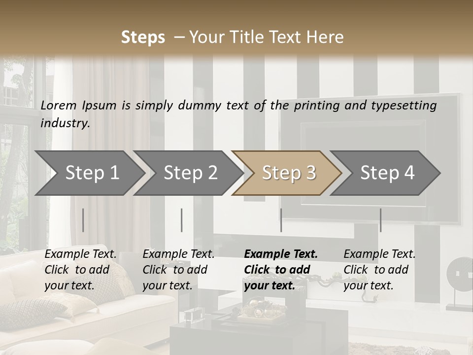 A Living Room Filled With Furniture And A Flat Screen Tv PowerPoint Template