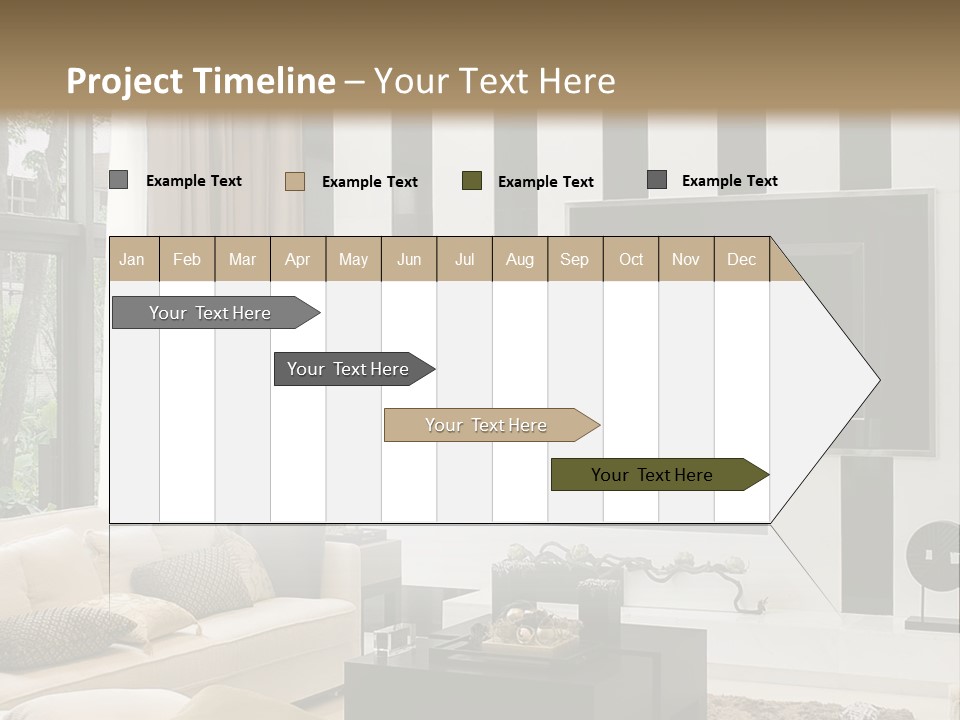 A Living Room Filled With Furniture And A Flat Screen Tv PowerPoint Template