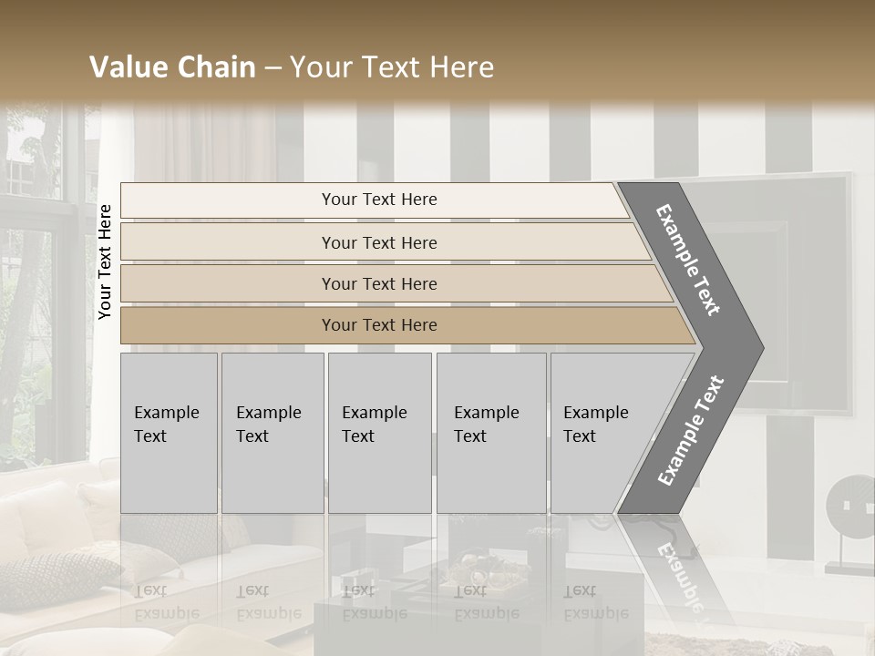 A Living Room Filled With Furniture And A Flat Screen Tv PowerPoint Template