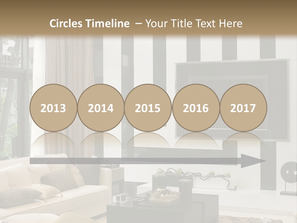 A Living Room Filled With Furniture And A Flat Screen Tv PowerPoint Template