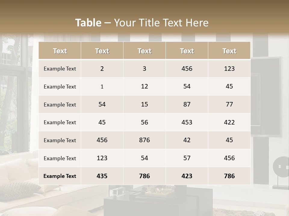 A Living Room Filled With Furniture And A Flat Screen Tv PowerPoint Template