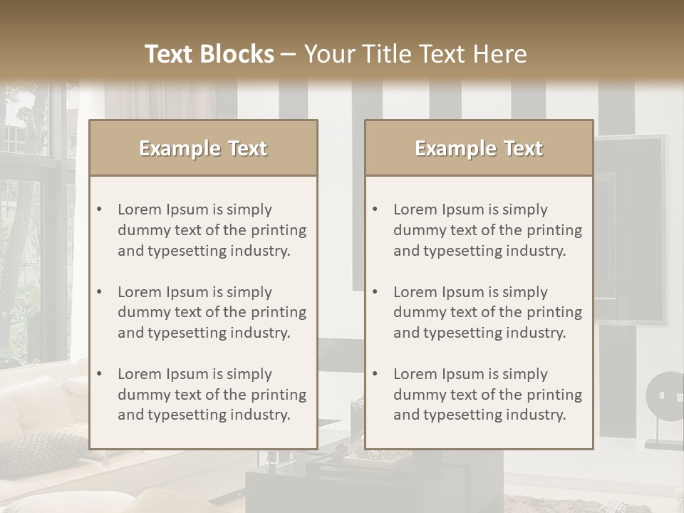 A Living Room Filled With Furniture And A Flat Screen Tv PowerPoint Template