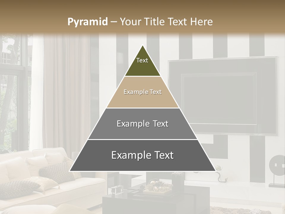 A Living Room Filled With Furniture And A Flat Screen Tv PowerPoint Template