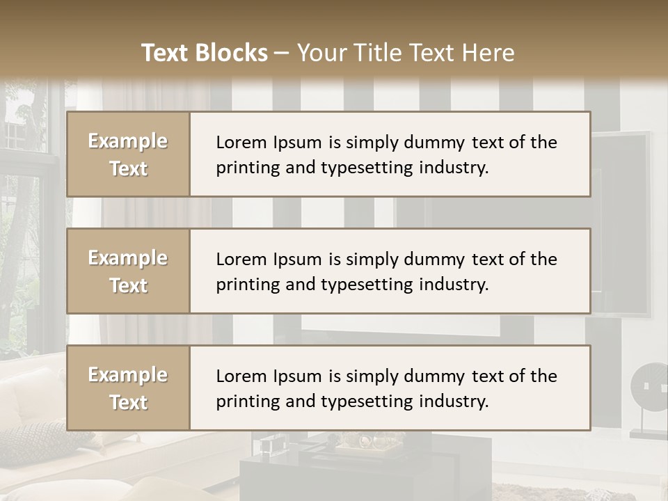 A Living Room Filled With Furniture And A Flat Screen Tv PowerPoint Template