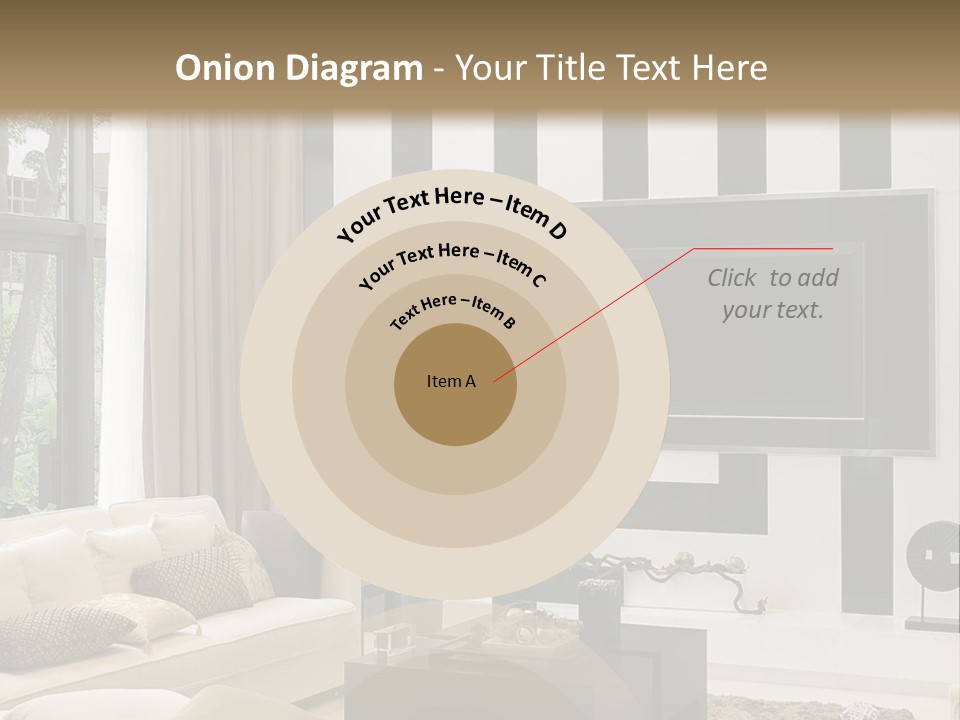 A Living Room Filled With Furniture And A Flat Screen Tv PowerPoint Template