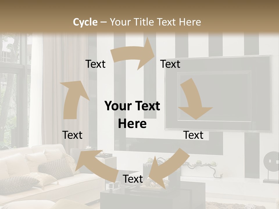 A Living Room Filled With Furniture And A Flat Screen Tv PowerPoint Template