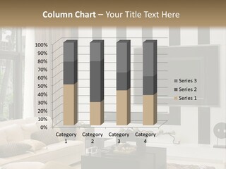 A Living Room Filled With Furniture And A Flat Screen Tv PowerPoint Template