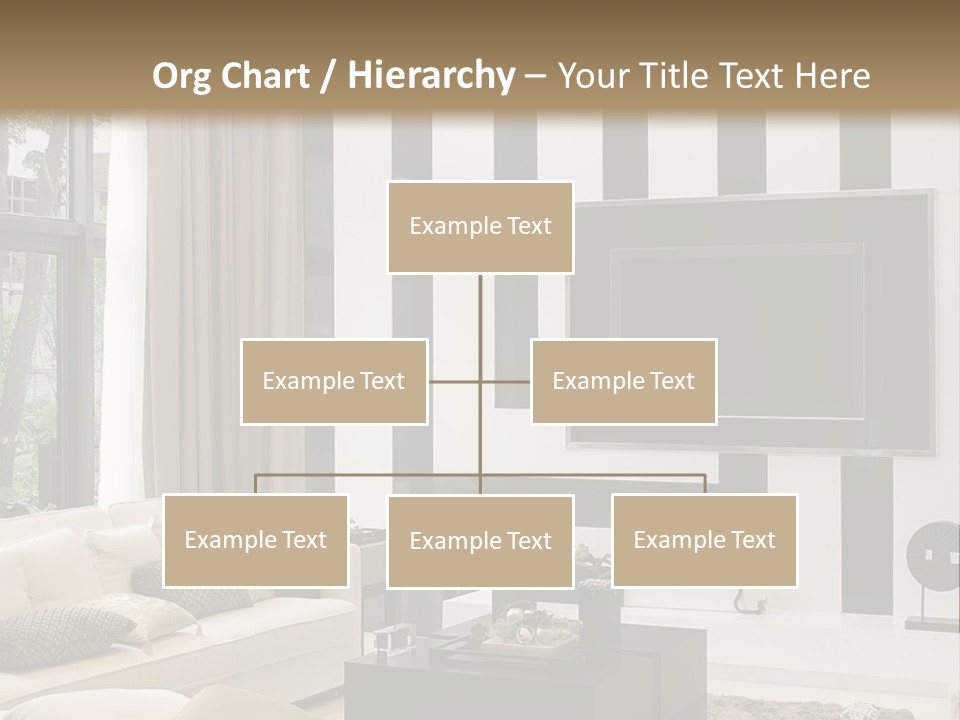 A Living Room Filled With Furniture And A Flat Screen Tv PowerPoint Template