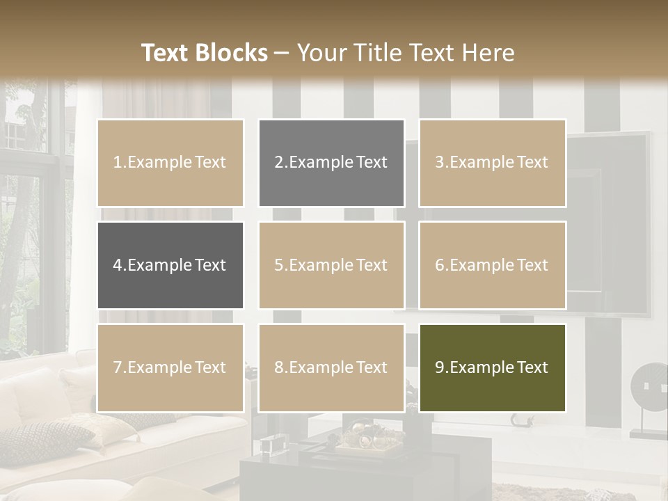 A Living Room Filled With Furniture And A Flat Screen Tv PowerPoint Template