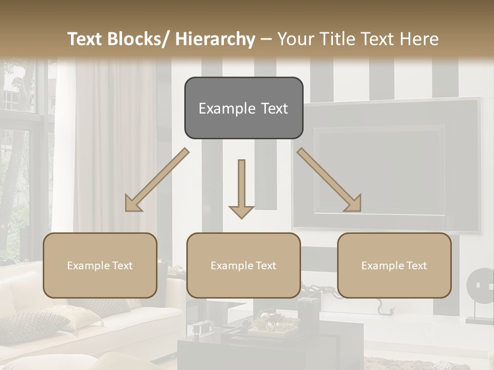 A Living Room Filled With Furniture And A Flat Screen Tv PowerPoint Template