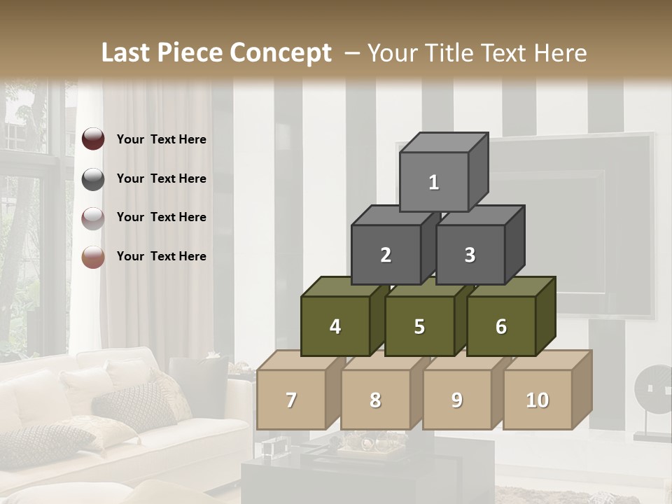 A Living Room Filled With Furniture And A Flat Screen Tv PowerPoint Template