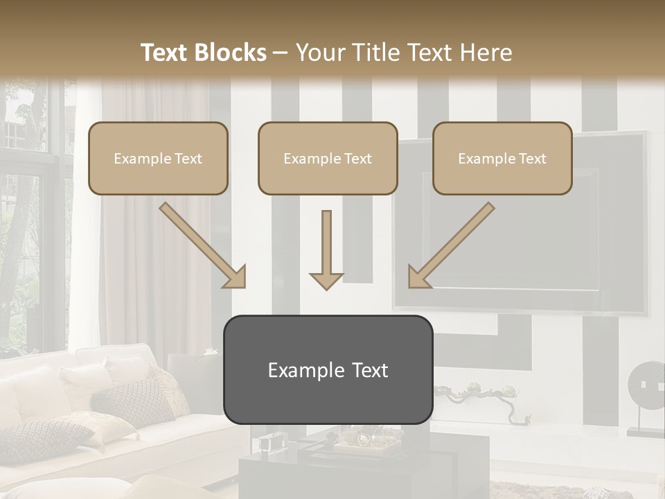 A Living Room Filled With Furniture And A Flat Screen Tv PowerPoint Template