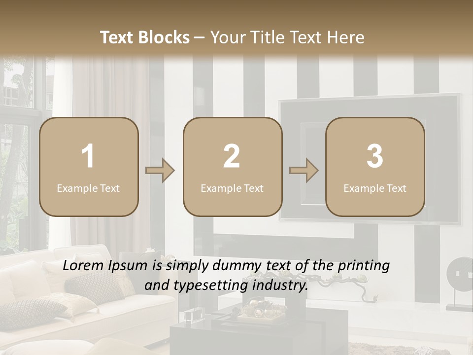 A Living Room Filled With Furniture And A Flat Screen Tv PowerPoint Template