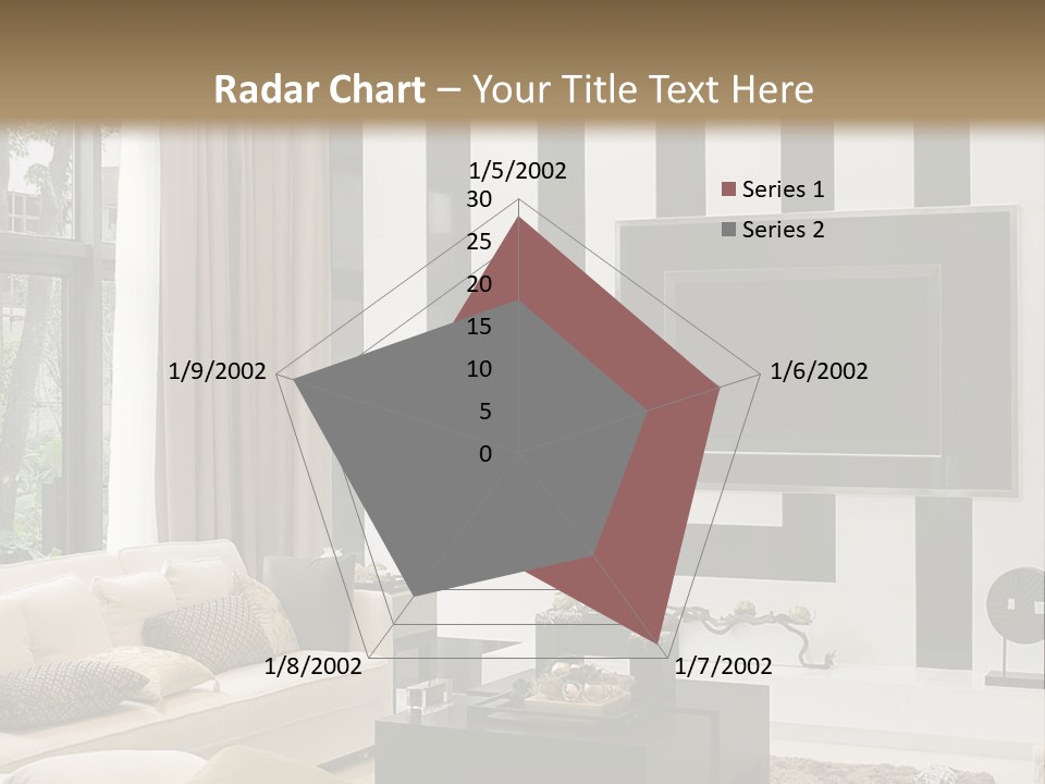 A Living Room Filled With Furniture And A Flat Screen Tv PowerPoint Template