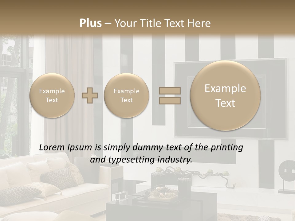 A Living Room Filled With Furniture And A Flat Screen Tv PowerPoint Template