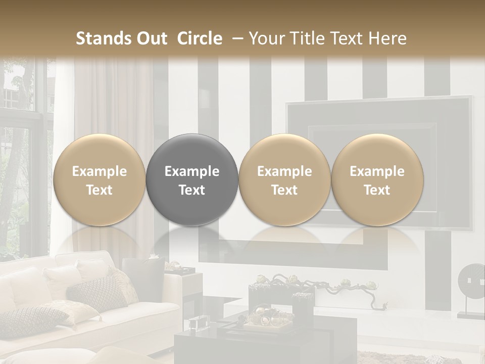 A Living Room Filled With Furniture And A Flat Screen Tv PowerPoint Template