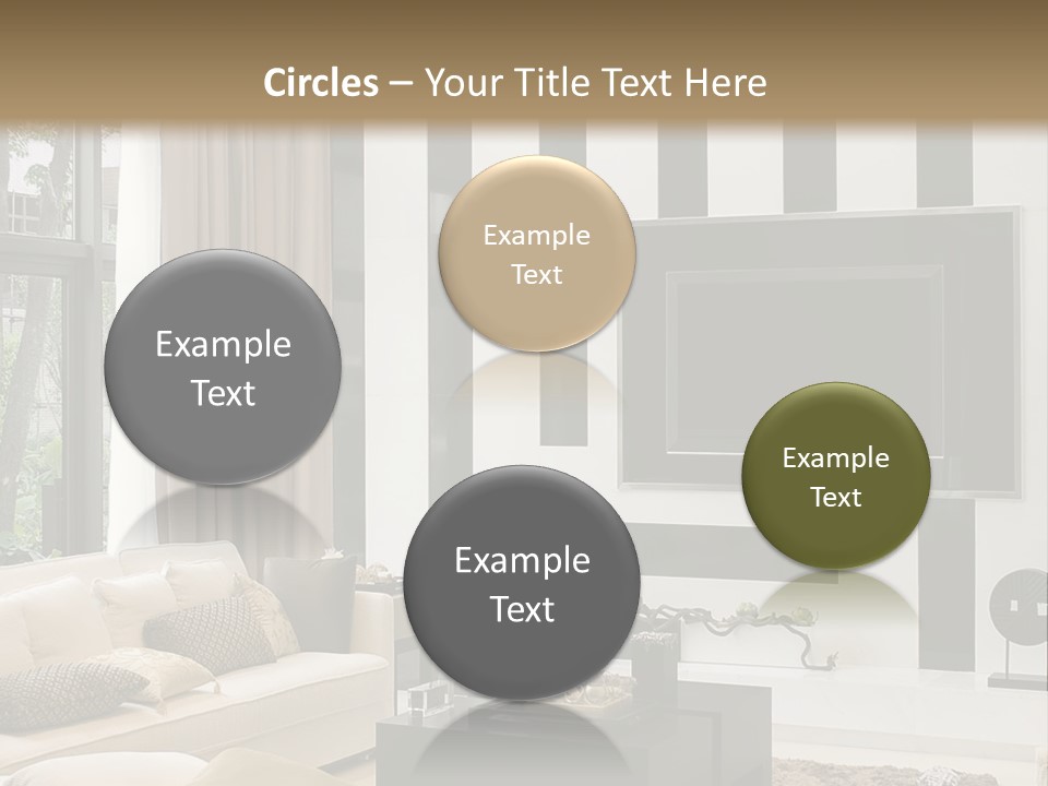 A Living Room Filled With Furniture And A Flat Screen Tv PowerPoint Template