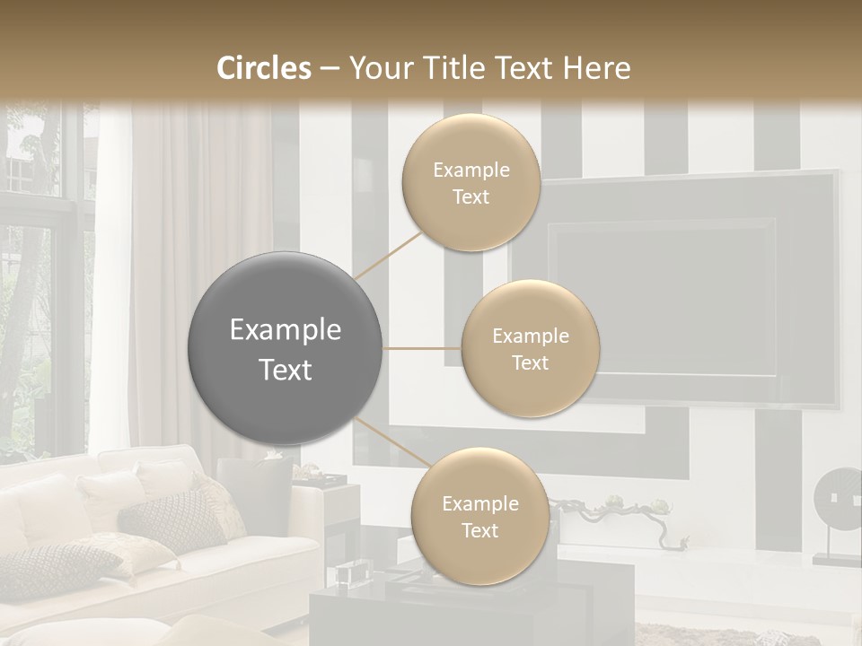 A Living Room Filled With Furniture And A Flat Screen Tv PowerPoint Template