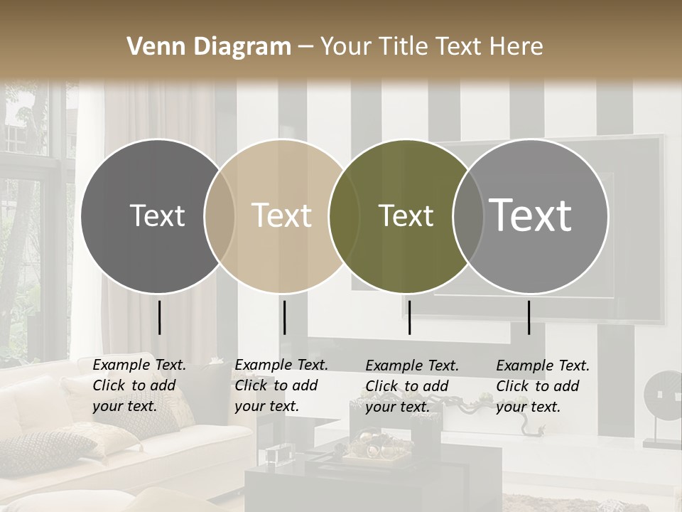 A Living Room Filled With Furniture And A Flat Screen Tv PowerPoint Template