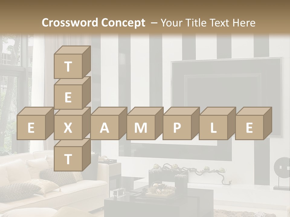 A Living Room Filled With Furniture And A Flat Screen Tv PowerPoint Template