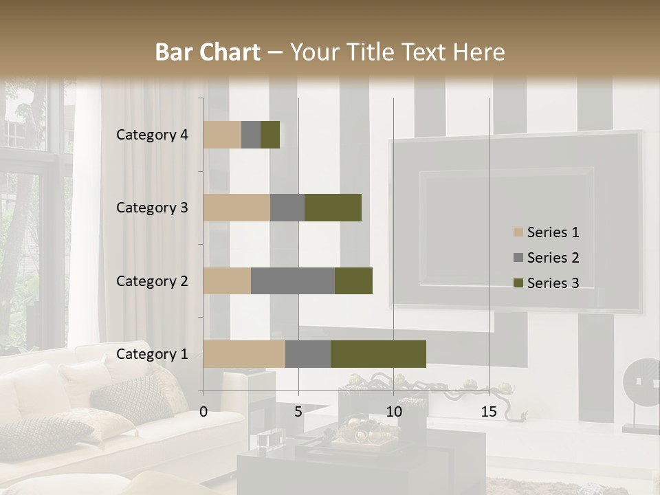 A Living Room Filled With Furniture And A Flat Screen Tv PowerPoint Template
