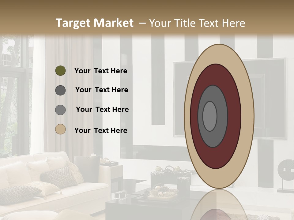 A Living Room Filled With Furniture And A Flat Screen Tv PowerPoint Template