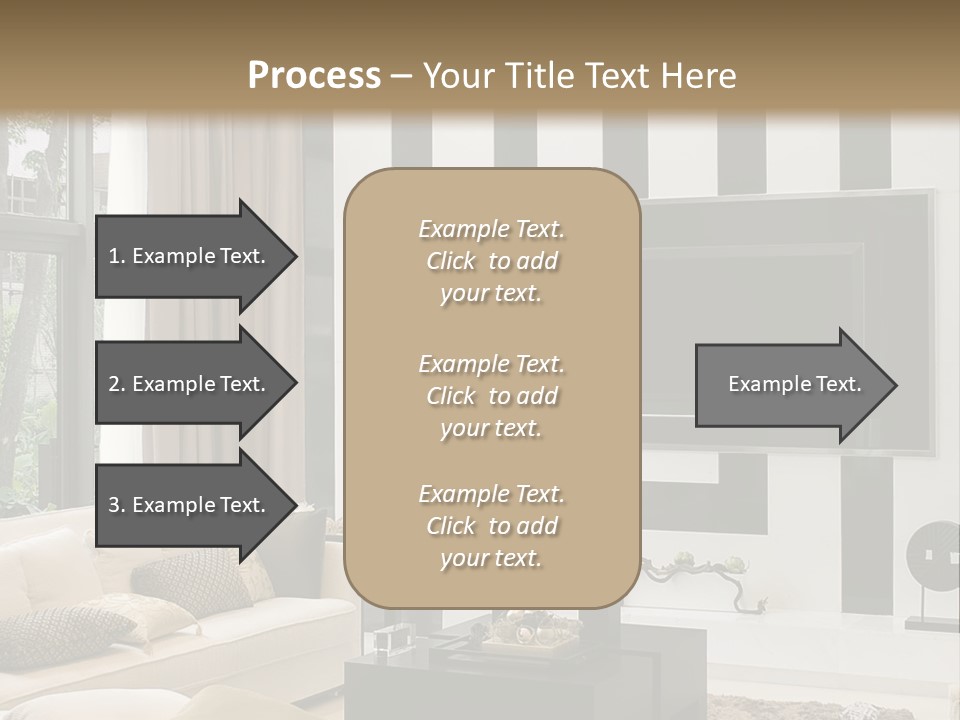 A Living Room Filled With Furniture And A Flat Screen Tv PowerPoint Template