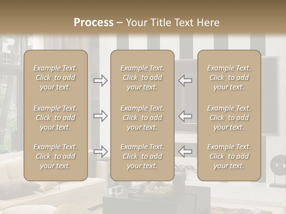 A Living Room Filled With Furniture And A Flat Screen Tv PowerPoint Template