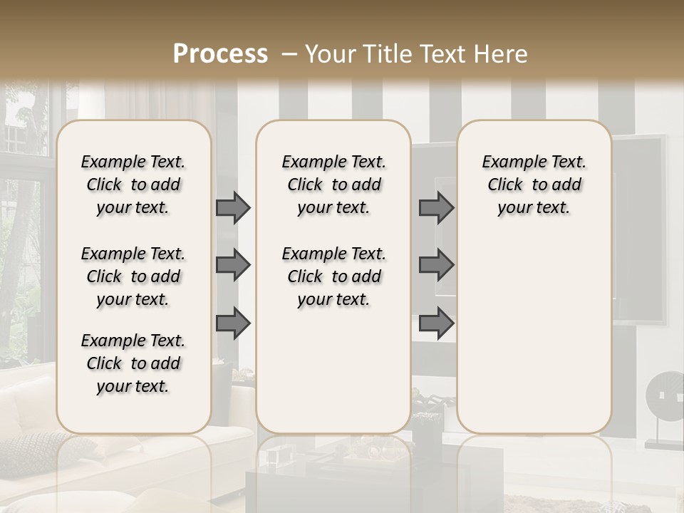 A Living Room Filled With Furniture And A Flat Screen Tv PowerPoint Template