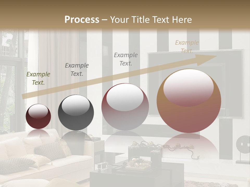 A Living Room Filled With Furniture And A Flat Screen Tv PowerPoint Template