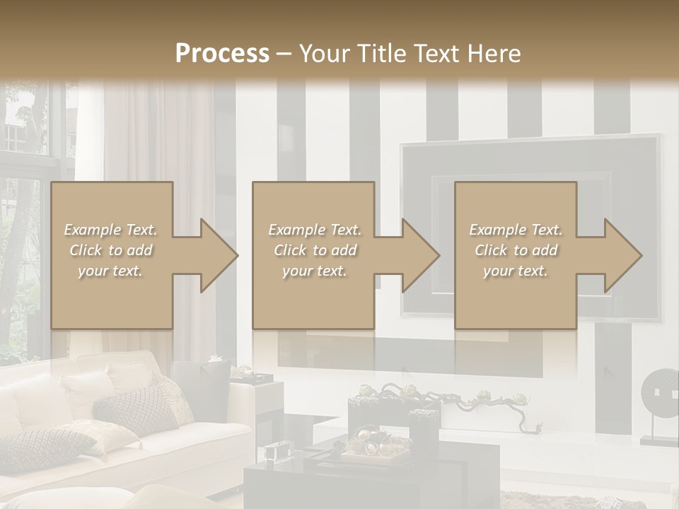 A Living Room Filled With Furniture And A Flat Screen Tv PowerPoint Template