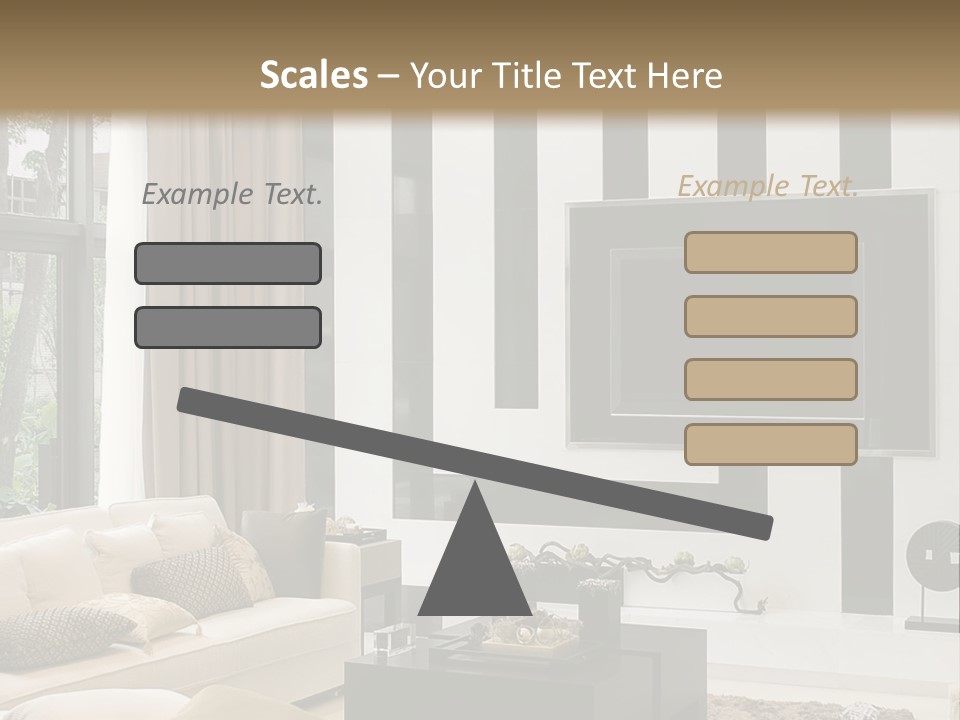 A Living Room Filled With Furniture And A Flat Screen Tv PowerPoint Template