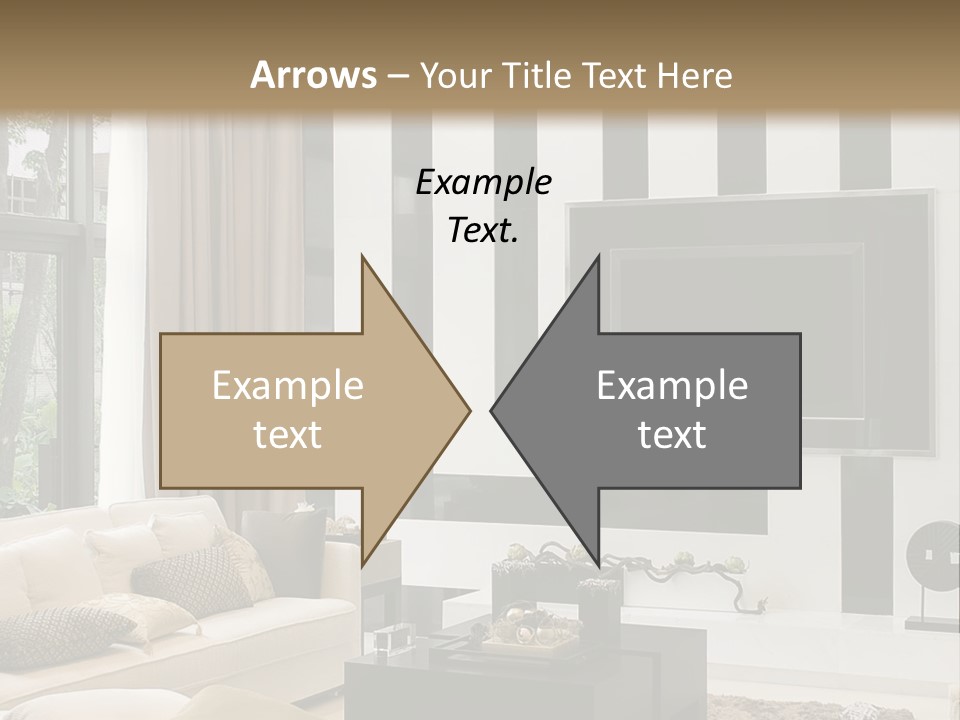A Living Room Filled With Furniture And A Flat Screen Tv PowerPoint Template