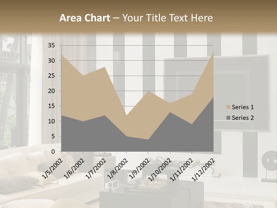 A Living Room Filled With Furniture And A Flat Screen Tv PowerPoint Template