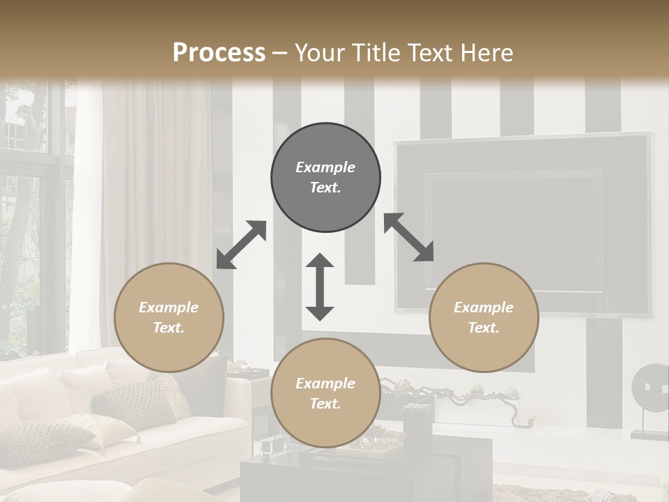A Living Room Filled With Furniture And A Flat Screen Tv PowerPoint Template