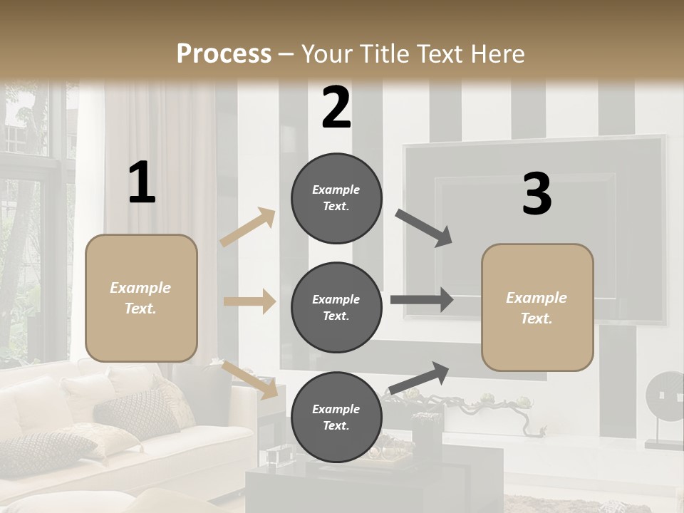 A Living Room Filled With Furniture And A Flat Screen Tv PowerPoint Template