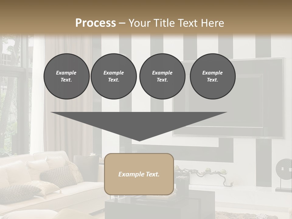 A Living Room Filled With Furniture And A Flat Screen Tv PowerPoint Template