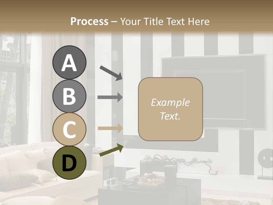 A Living Room Filled With Furniture And A Flat Screen Tv PowerPoint Template