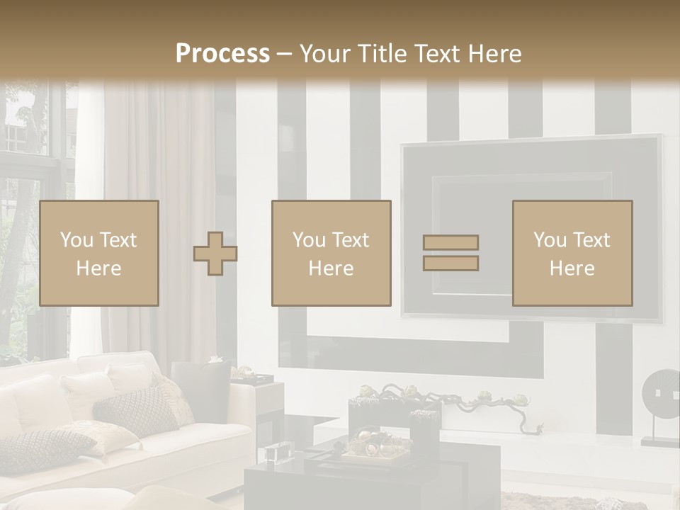 A Living Room Filled With Furniture And A Flat Screen Tv PowerPoint Template