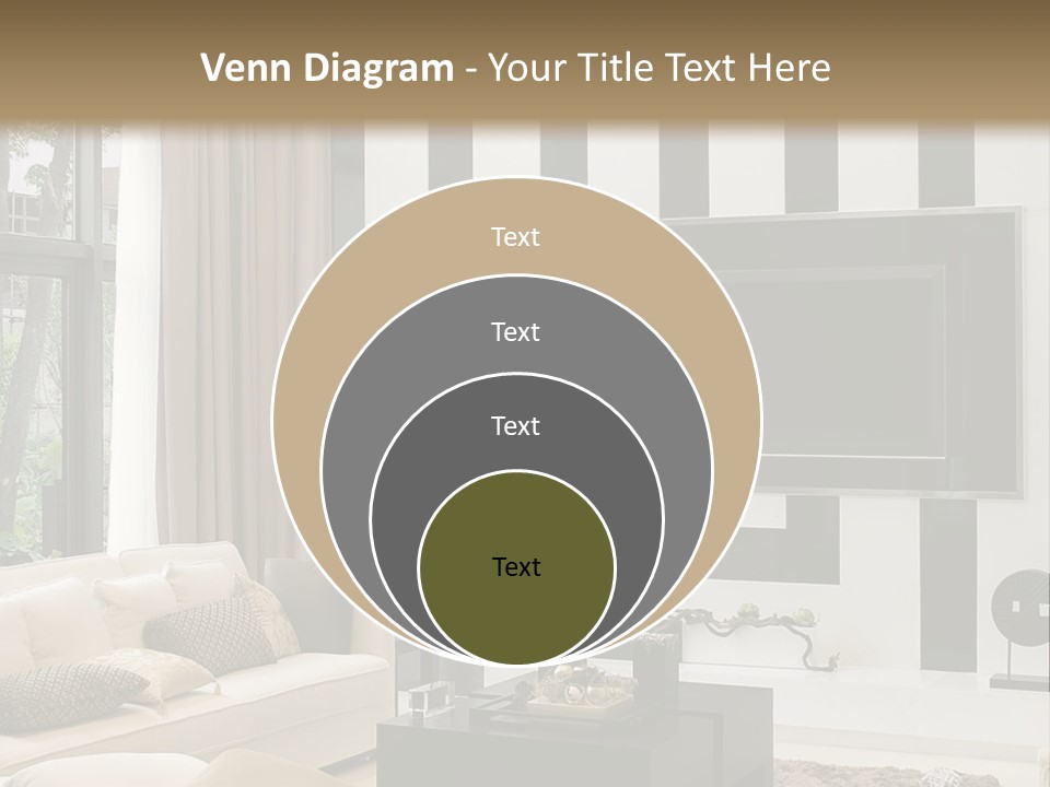 A Living Room Filled With Furniture And A Flat Screen Tv PowerPoint Template