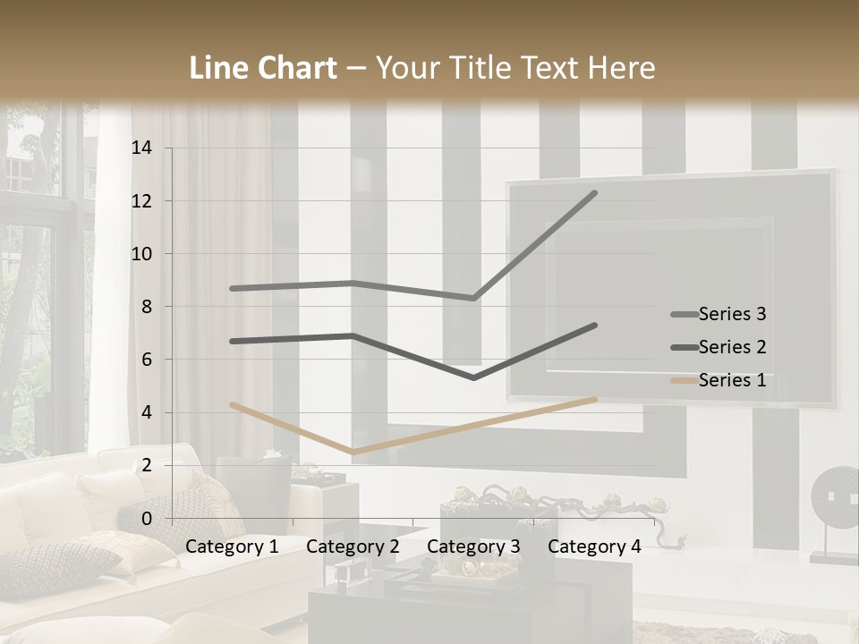 A Living Room Filled With Furniture And A Flat Screen Tv PowerPoint Template