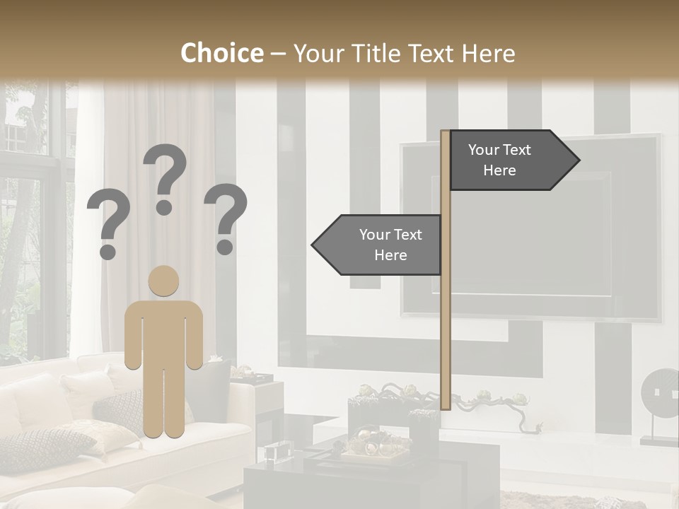 A Living Room Filled With Furniture And A Flat Screen Tv PowerPoint Template