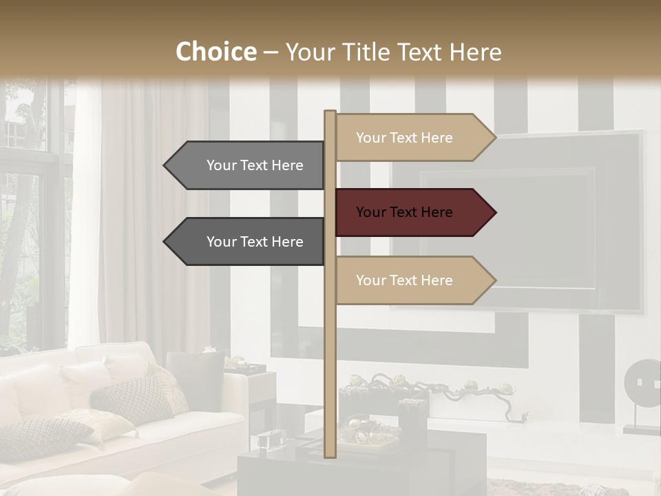 A Living Room Filled With Furniture And A Flat Screen Tv PowerPoint Template