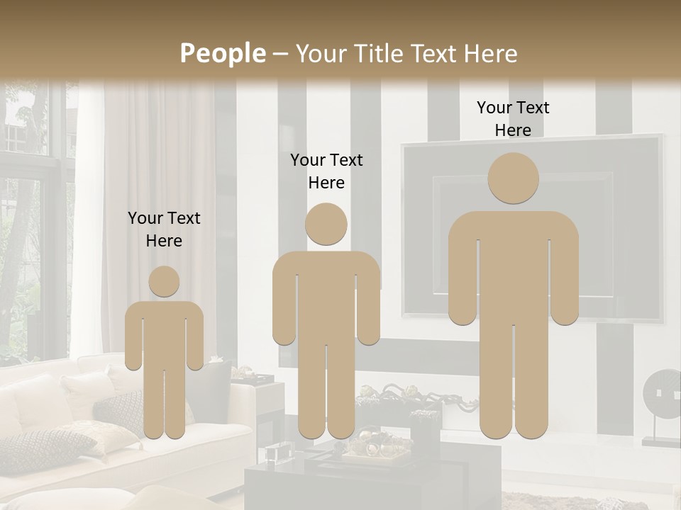 A Living Room Filled With Furniture And A Flat Screen Tv PowerPoint Template