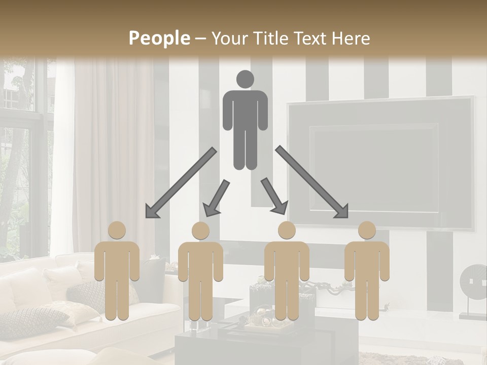 A Living Room Filled With Furniture And A Flat Screen Tv PowerPoint Template