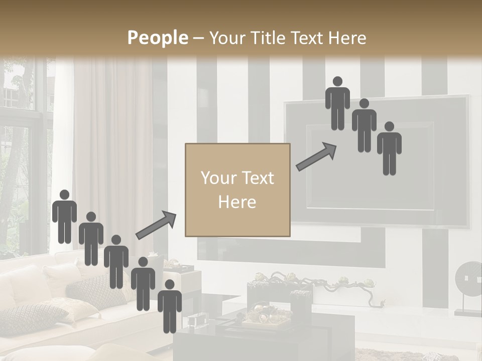 A Living Room Filled With Furniture And A Flat Screen Tv PowerPoint Template