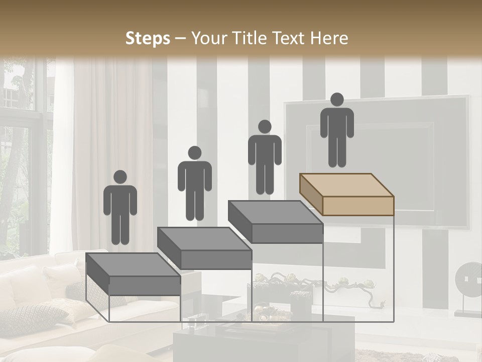 A Living Room Filled With Furniture And A Flat Screen Tv PowerPoint Template