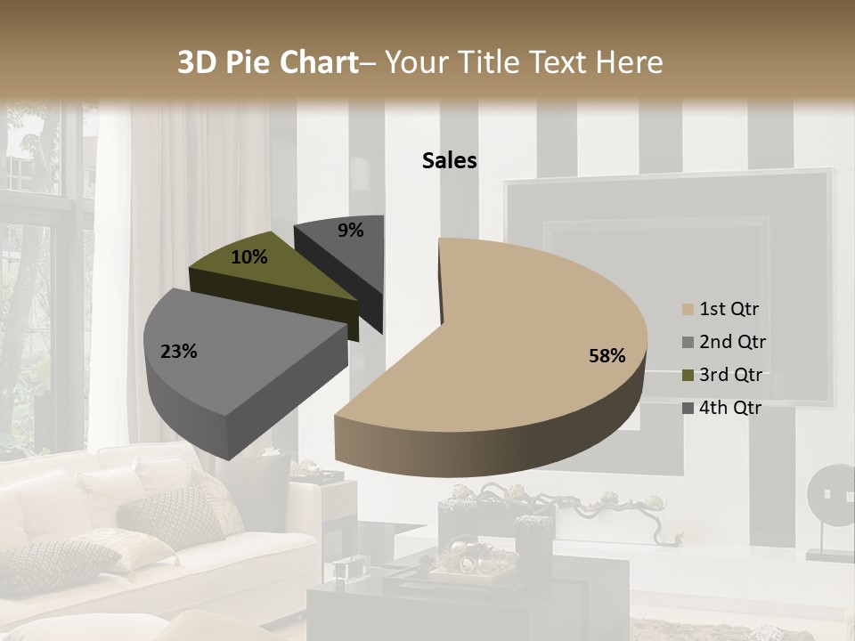 A Living Room Filled With Furniture And A Flat Screen Tv PowerPoint Template