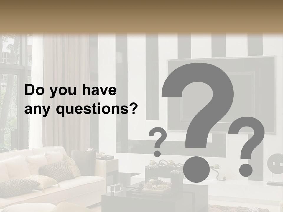 A Living Room Filled With Furniture And A Flat Screen Tv PowerPoint Template