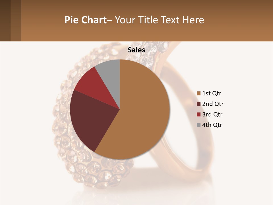 Two Gold Rings With Diamonds On A White Background PowerPoint Template